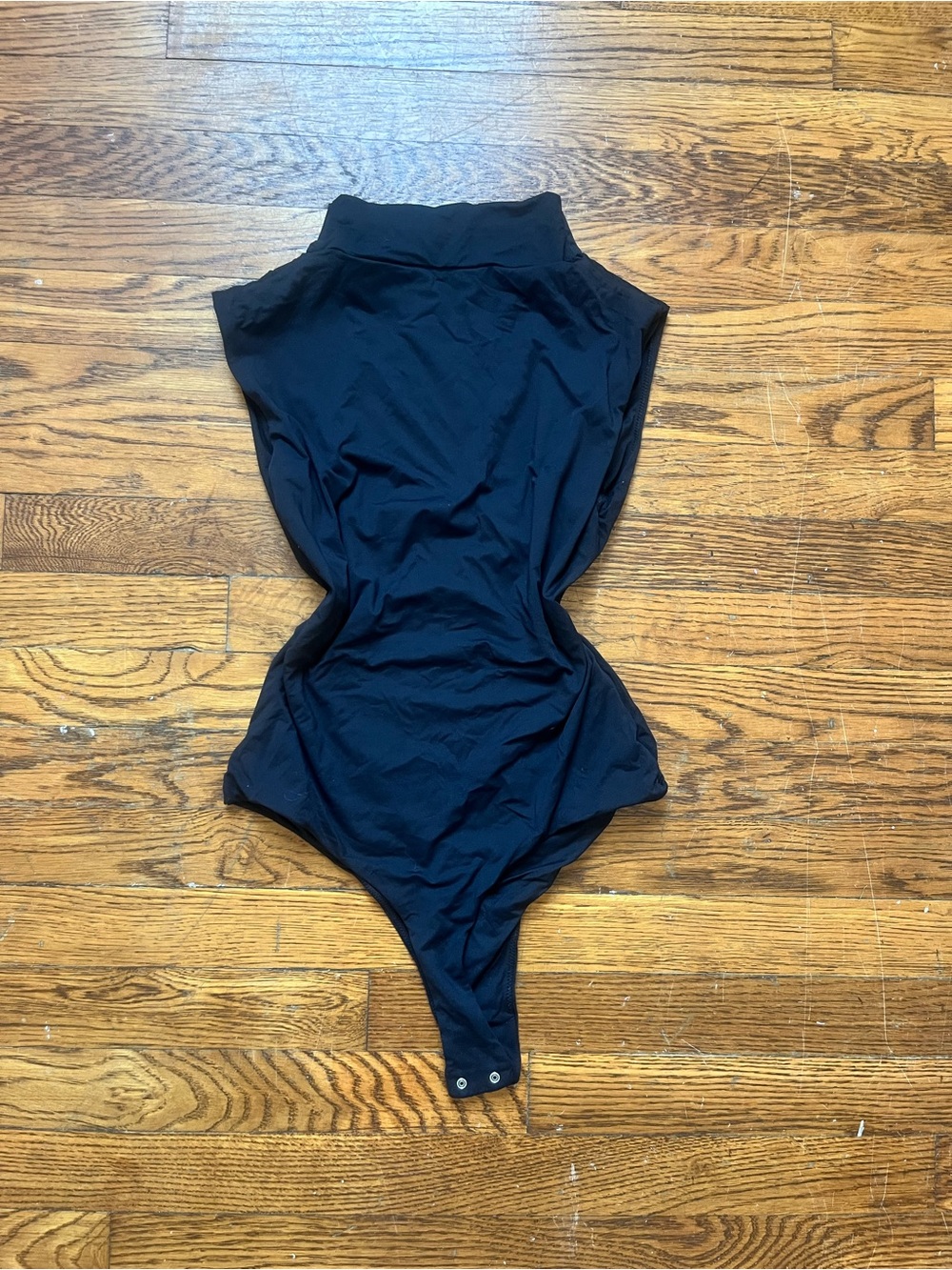 Black Mock Neck Bodysuit